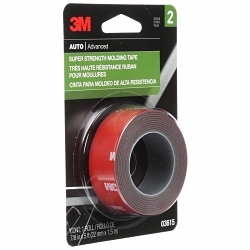 3M 7000000531 03615 Super Strength Tape, 5 ft L 0.875 in W, 1.54 mm THK, Acrylic Adhesive, Foam Backing, Black