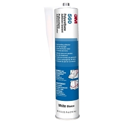 3M 7000000945 560 Adhesive Sealant, 31 mL Cartridge, White, Polyurethane Base