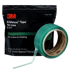 3M 7100104370 Tri Line Knifeless Tape, 6 mm W, Green