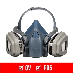 3M 7100110939 7512PA1-A-PS Reusable Respirator, Medium, Gas/Vapor Filter