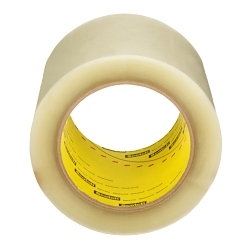 3M 7100112660 Label Protection Tape, 100 m L 96 mm W, 1.9 mil THK, Synthetic Rubber Adhesive, Polypropylene Backing, Clear