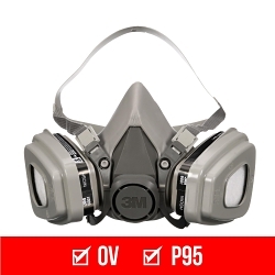 3M 7100153472 6211P1-DC Respirator, Medium, Bayonet Connection