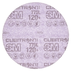 Cubitron II 7100046326 775L Disc, 5 in Dia Disc, 120+ Grit, Precision Shaped Ceramic Abrasive, Film Backing