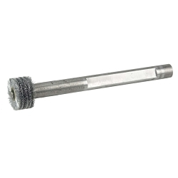 Bore-Rx 17202 Crosshole Wheel Brush, 3/4 in Dia Brush, 3/8 in W Face, 0.005 in Dia Crimped Filament/Wire