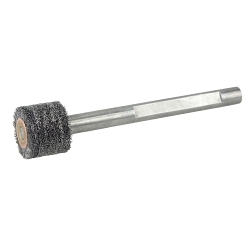 Bore-Rx 17209 Crosshole Wheel Brush, 1-1/4 in Dia Brush, 3/4 in W Face, 0.006 in Dia Crimped Filament/Wire