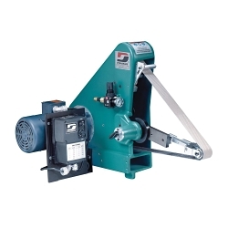 Dynabrade 64862 3-Wheel Stack Action Variable Speed Versatility Grinder, 72 in L x 1/4 to 2 in W Belt, 3 hp