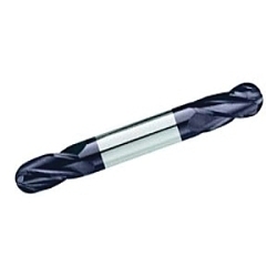 GARR 08567 Ball End Center Cutting Stub Length Double End End Mill, 3.5 mm Dia Cutter, 7 mm Length of Cut, 4 Flutes, 4 mm Dia Shank, 50 mm OAL, TiAlN