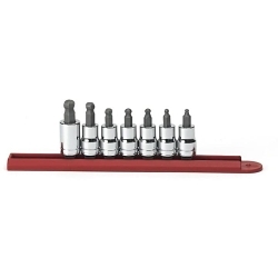 GEARWRENCH 80586 Driver Socket Bit Set, 3/8 in Drive, 7 Pieces, Polished Chrome