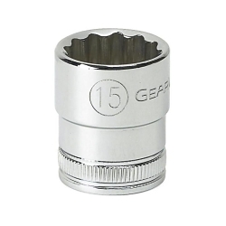 GEARWRENCH 80489 Standard Length Socket, 3/8 in Square Drive, 13 mm, 12 Points