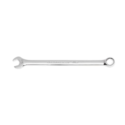 GEARWRENCH 81655 Long Length Open End Combination Wrench, 7/16 in Wrench, 12 Points, 15 deg Offset, 7.29 in OAL, Premium Alloy Steel, Polished Chrome