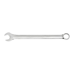 GEARWRENCH 81662 Long Length Open End Combination Wrench, 7/8 in Wrench, 12 Points, 15 deg Offset, 12.52 in OAL, Premium Alloy Steel, Polished Chrome