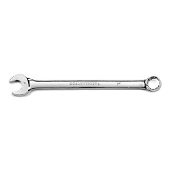 GEARWRENCH 81664 Long Length Open End Combination Wrench, 1 in Wrench, 12 Points, 15 deg Offset, 14.035 in OAL, Premium Alloy Steel, Polished Chrome