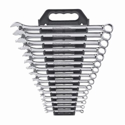 GEARWRENCH 81901 Long Length Combination Wrench Set, 15 Pieces, 5/16 to 1 in, Polished Chrome