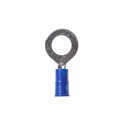 Highland 7000133678 RV14-6Q Insulated Ring Terminal, 16 to 14 AWG Conductor, 0.8 in L, Butted Seam Barrel, Vinyl