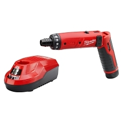 Milwaukee M4 2101-21 Cordless Screwdriver Kit, 1/4 in Chuck, 4 V DC, 44 in-lb Torque, Li-Ion Battery