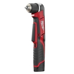 Milwaukee 2415-21 Cordless Right Angle Drill/Driver Kit, 3/8 in Keyless/Single Sleeve Chuck, 12 V DC, 100 in-lb Torque, 0 to 800 rpm No-Load, 11-3/4 in OAL, Li-Ion Battery