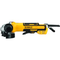 DeWALT DWE43214N Brushless Corded Small Angle Grinder With Kickback Brake and No Lock-On, 5 in Dia Wheel, 5/8-11 Arbor/Shank, 120 V AC, Black/Yellow, No Lock Paddle/Trigger Switch