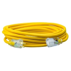 Southwire Polar/Solar 1687SW0002 Type SJEOW Extension Cord, 125 V AC, (3) 12 AWG Copper Conductor, 25 ft L