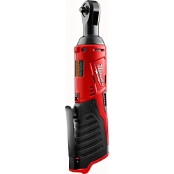 Milwaukee M12 2456-20 Double Insulated Cordless Ratchet, 1/4 in Drive, 30 ft-lb Torque, 250 rpm Speed, 12 V DC, Li-Ion Battery, 10-3/4 in OAL