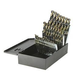 Nitro 350N29 Mechanics Length Drill Set, 1/16 in Min Drill Bit, 1/2 in Max Drill Bit, 135 deg Drill Point Angle, 29 Pieces, HSS, Black/Gold
