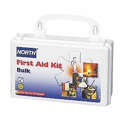 North 019700-0001L Bulk Portable Waterproof First Aid Kit, Wall Mount, Plastic Case, 8 in H x 5 in W x 2-3/4 in D
