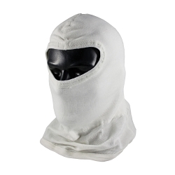 PIP 202-132 Double Layer Flame Resistant Balaclava With 6 in Bib, Universal, White, 19 in L, Nomex