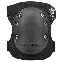 ProFlex 18336 335HL Non-Marring Cap Knee Pads, Rubber Cap, NBR Foam Pad, Hook and Loop Closure, Black