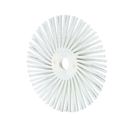 Scotch-Brite 7000000749 RB-ZB Bristle Brush, 3 in Dia Brush, 3/8 in W Face, 1 in Arbor Hole, 120 Grit