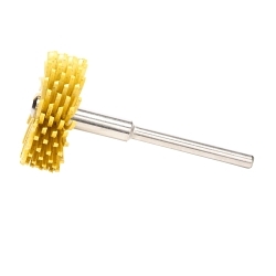 Scotch-Brite 7000000762 RB-ZB Bristle Brush, 1 in Dia Brush, 1/8 in W Face, 1/8 in Arbor Hole, 80 Grit