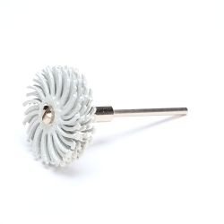 Scotch-Brite 7000000763 RB-ZB Bristle Brush, 1 in Dia Brush, 1/8 in W Face, 1/8 in Arbor Hole, 120 Grit