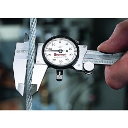 Starrett 120A-6 Accurate Direct Reading Reliable Dial Caliper With Plastic Case, 0 to 6 in, Graduation 0.001 in, 5/8 in Inside x 1-1/2 in Outside D Jaw, Stainless Steel, Satin