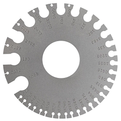 Starrett 287 American Standard Wire Gage, 0.3065 to 0.009 in Measuring, 3-3/16 in Dia