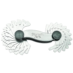 Starrett 474 Screw Pitch Gauge, 4 to 80 TPI Measuring, 28 Leaves, Steel