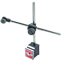 Starrett 657D Magnetic Indicator Holder, 1-15/16 in L x 1-5/8 in W x 1-7/8 in H Base, 3/8 in Dia x 9-1/2 in L Rod
