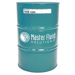 TRIM E206-54G Long Life Emulsion, 54 gal Drum, Dark Blue (Concentrate)/Blue (Working Solution), Liquid